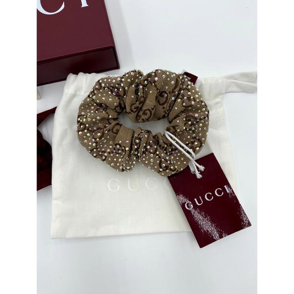 Gucci Canvas Scrunchie with Crystals - Picture 4 of 10